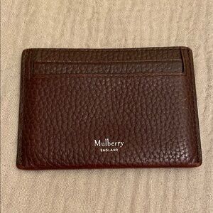 Mulberry Brown Card Holder Luxurious Leather Accessory
